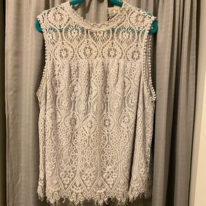 Lace plus size shirt